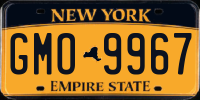 NY license plate GMO9967
