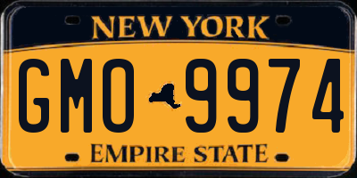 NY license plate GMO9974