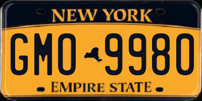 NY license plate GMO9980