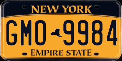 NY license plate GMO9984