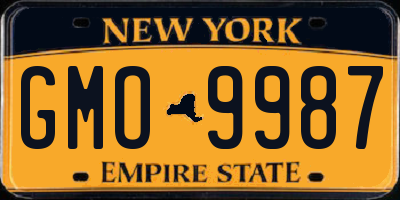 NY license plate GMO9987