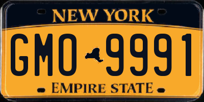 NY license plate GMO9991
