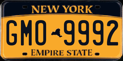 NY license plate GMO9992