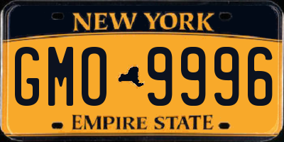 NY license plate GMO9996