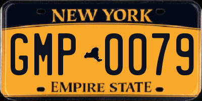 NY license plate GMP0079