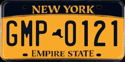 NY license plate GMP0121