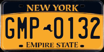 NY license plate GMP0132