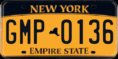 NY license plate GMP0136