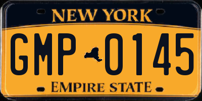 NY license plate GMP0145