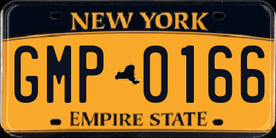 NY license plate GMP0166
