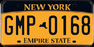 NY license plate GMP0168