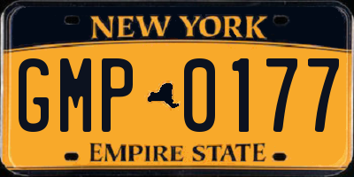 NY license plate GMP0177