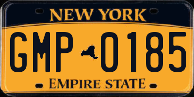 NY license plate GMP0185