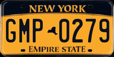 NY license plate GMP0279