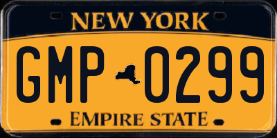 NY license plate GMP0299