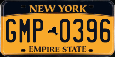 NY license plate GMP0396