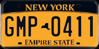 NY license plate GMP0411