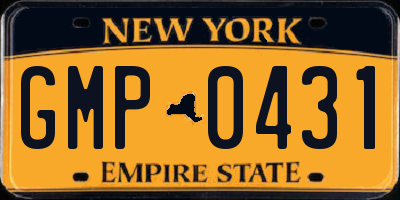 NY license plate GMP0431