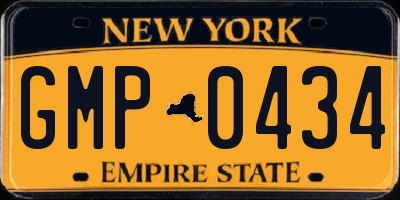 NY license plate GMP0434