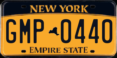 NY license plate GMP0440