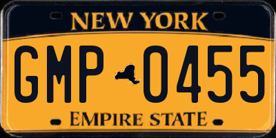 NY license plate GMP0455