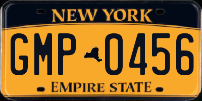 NY license plate GMP0456