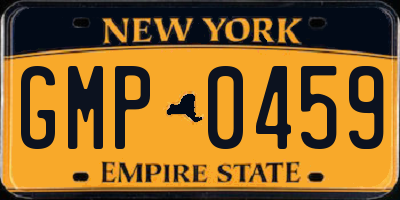 NY license plate GMP0459