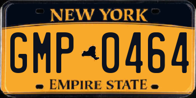 NY license plate GMP0464