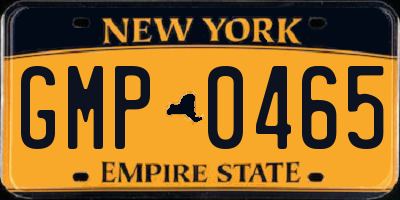 NY license plate GMP0465