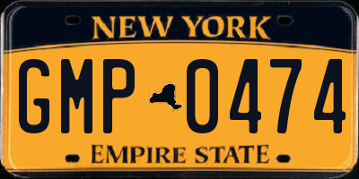 NY license plate GMP0474