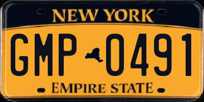 NY license plate GMP0491