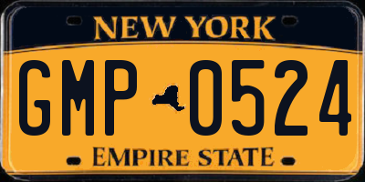 NY license plate GMP0524