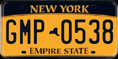 NY license plate GMP0538
