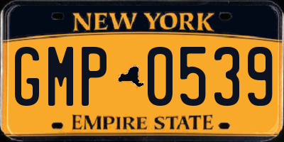 NY license plate GMP0539