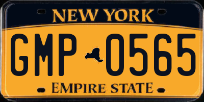 NY license plate GMP0565
