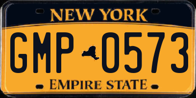 NY license plate GMP0573