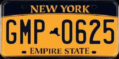 NY license plate GMP0625