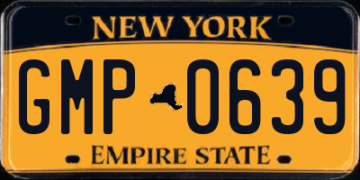 NY license plate GMP0639