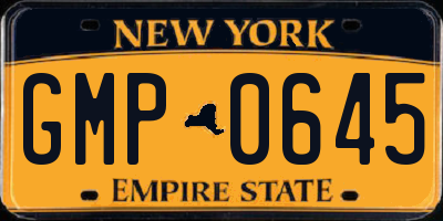 NY license plate GMP0645