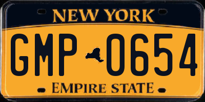 NY license plate GMP0654