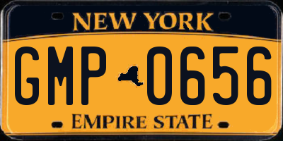 NY license plate GMP0656