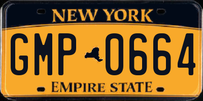 NY license plate GMP0664