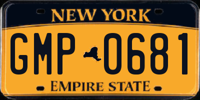 NY license plate GMP0681