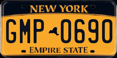NY license plate GMP0690