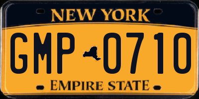 NY license plate GMP0710