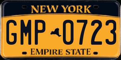 NY license plate GMP0723