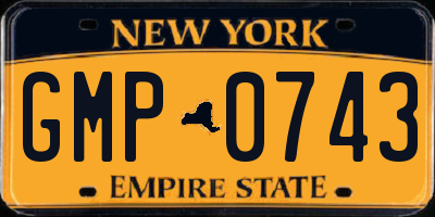 NY license plate GMP0743