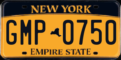 NY license plate GMP0750