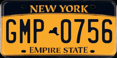NY license plate GMP0756