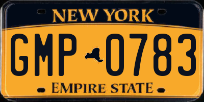 NY license plate GMP0783